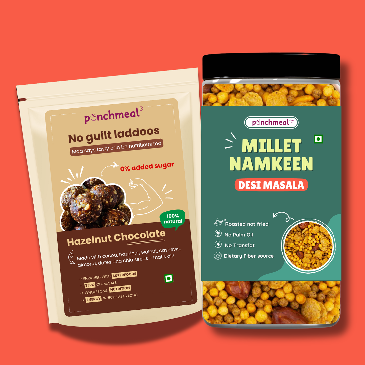 Combo: Laddoo + Namkeen - No Sugar | 100% Natural