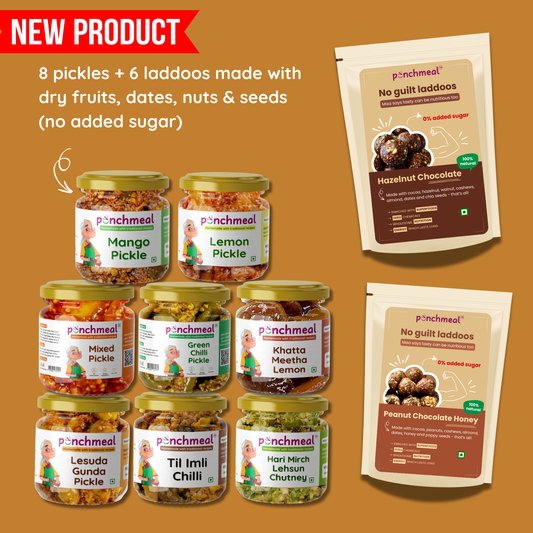 Nani's Special Combo | 8 Pickles + 6 Laddoos | No Added Sugar