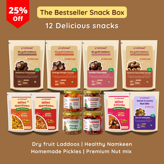 The Bestseller Snack Box - Combo of 12 healthy snacks | FLAT 25% OFF