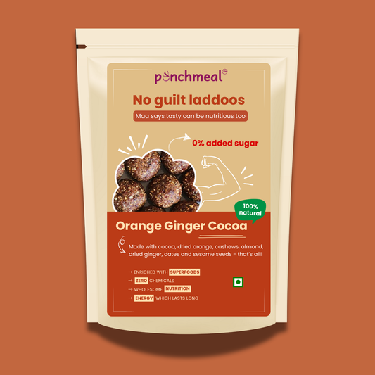 Orange Ginger Chocolate Laddoos - No Added Sugar | 100% Natural