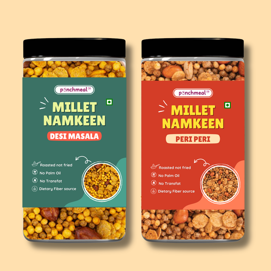 Roasted Millet Namkeen - 80g x 2 flavours - No Palm Oil