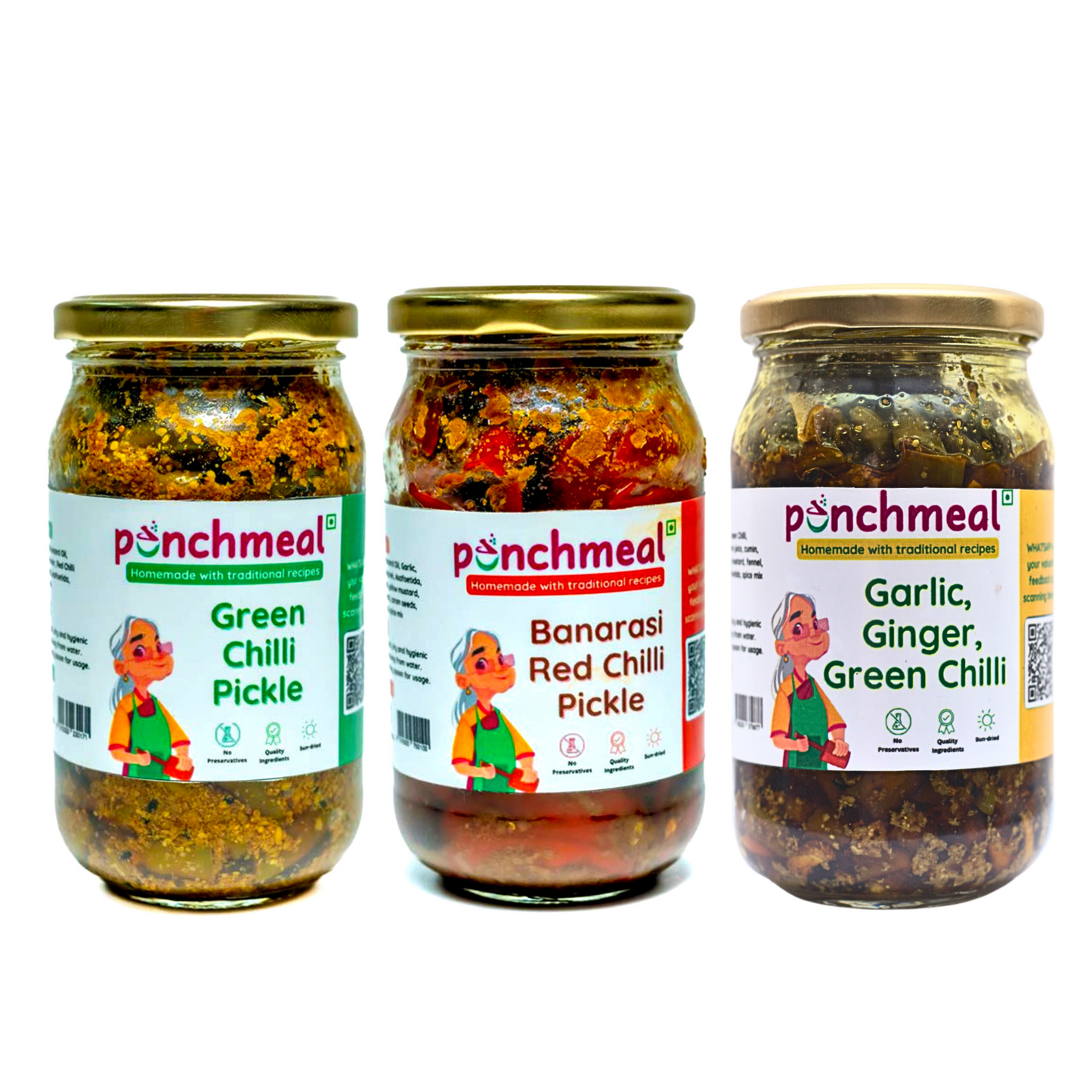 The Chilli Combo - 400g x 3 Pickles